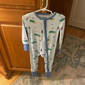 NWT Angel Dear Bamboo Golf Print Convertible Romper Pajama